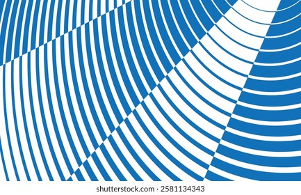 abstract blue big to small curve irregular line pattern suitable for background.