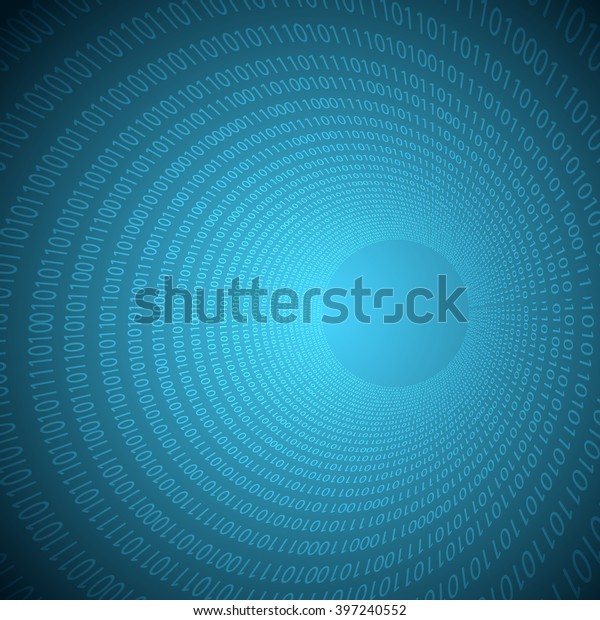 Abstract Blue Binary Code Background Vector Stock Vector (Royalty Free ...