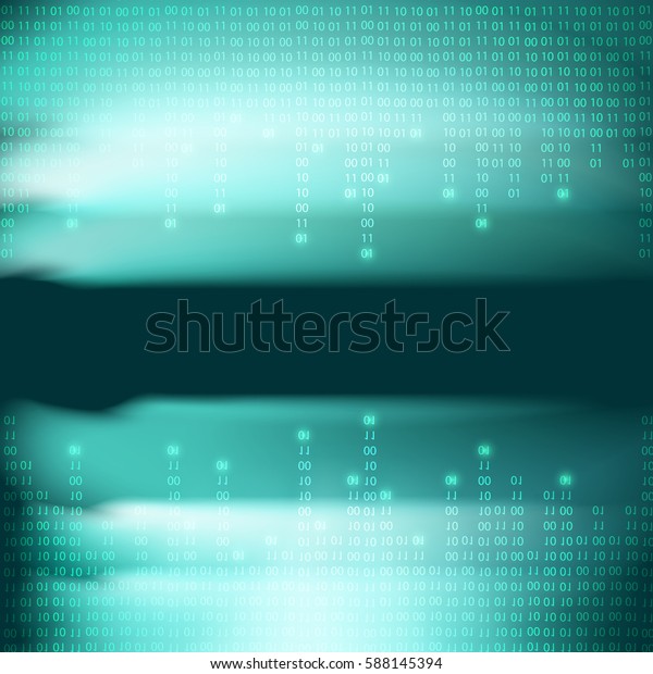 Abstract Blue Binary Code Background Matrix Stock Vector (Royalty Free ...