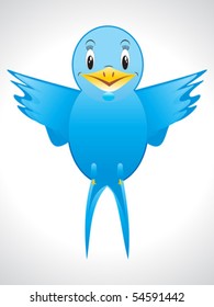 abstract blue bird icon vector illustration