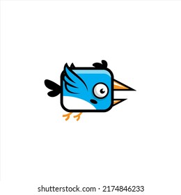 Abstract blue bird illustration vector