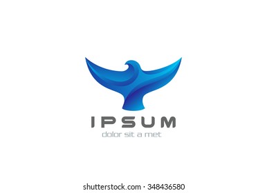 Abstract Blue Bird Logo design vector template.
Soaring Eagle Hawk Falcon Logotype concept symbol icon.