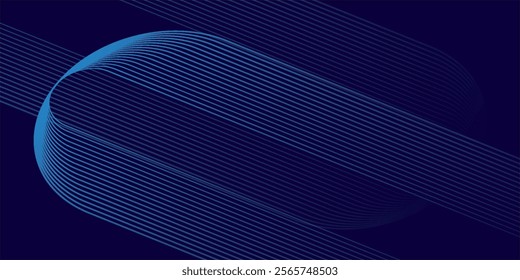 Abstract blue with black background with glowing lines decoration. modern design Vector illustration.
