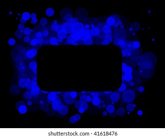 Abstract blue and black background with space for your message. Vector