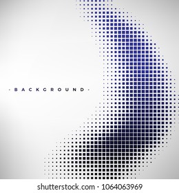 Abstract blue and black background with square