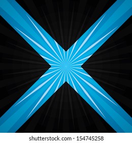 Abstract blue and black burst background design