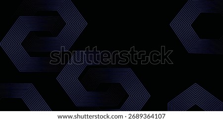 Abstract Blue and Black Chevron Lines Background, Vector Illustration.