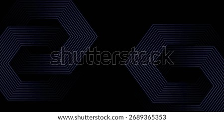 Abstract Blue and Black Chevron Lines Background, Vector Illustration.