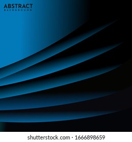 Abstract blue and black curve layer on background.You can use for brochure design. poster, flyer, etc. Vector illustration