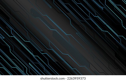 Abstract blue black cyber geometric dynamic on white with blank space futuristic design modern technology background vector illustration.