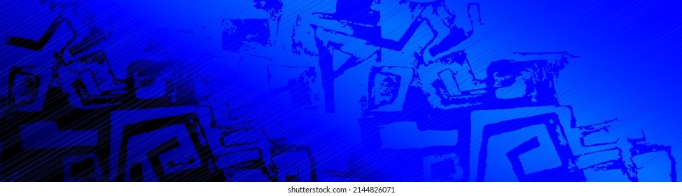 Abstract blue and black geometric background vector