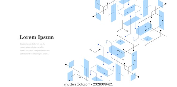 abstract blue black hexagon, geometric texture background, scientific technology, network concept