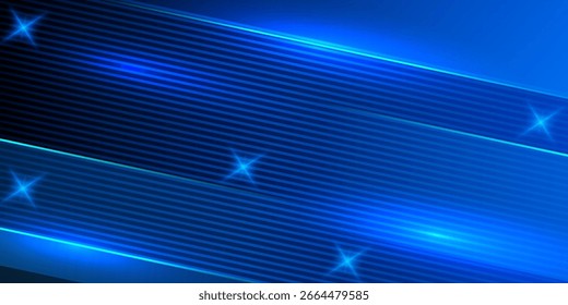 El azul abstracto y el negro son el patrón claro con el gradiente es el suelo con textura de metal de pared suave de la tecnología de fondo diagonal negro oscuro limpio moderno.