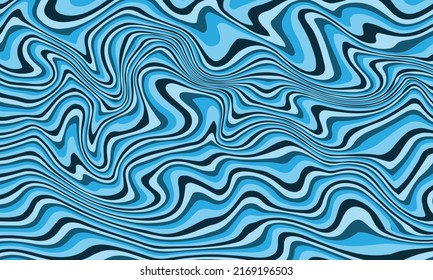 Resumen de líneas negras azules líquido ondulación de fondo liso ilustración vectorial.

