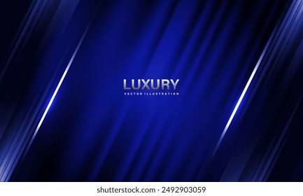 Abstraktes Blau Schwarz Luxus Eleganz Grometrisches Design Moderne Kreative Hintergrund Vektorillustration.