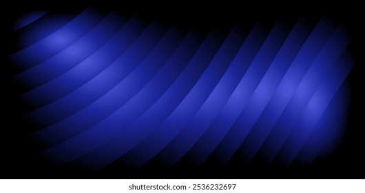 Abstract blue and black striped gradient background.