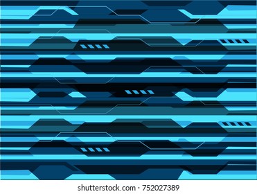 Abstract blue black technology design background pattern vector illustration.