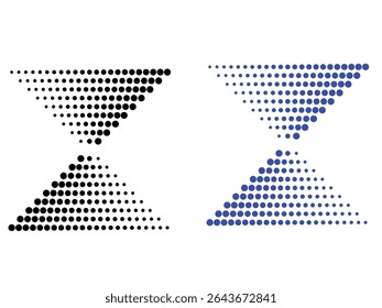 Abstract blue and black triangle mosaic halftone flat design