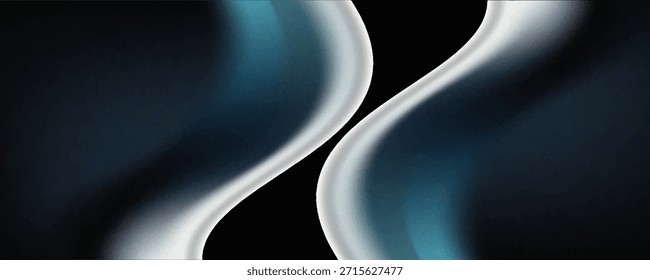 Fundo de gradiente preto branco azul abstrato com textura de grão de ruído. Design digital na Web. Luz vazamento áspero efeito grosseiro Sobreposição fundo. Sobreposição de foto.Eps10

