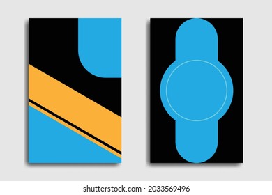 Resumen de fondo azul, negro y amarillo. Excelentes antecedentes para smartphones, web, computadoras, volantes, banners, portadas, medios sociales, plantillas de ventas, etc