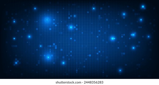 Abstractas azul en blanco línea de cuadrícula tecnología digital de fondo.Ilustración vectorial.