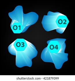 Abstract blue blend design data for infographic