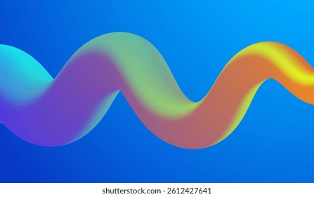 Abstract Blue Blend Element Background