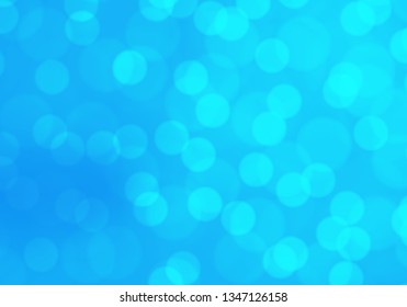 Abstract blue blur bokeh light background vector illustration.