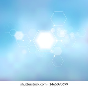 Abstract blue blurred background in modern style. Universal application - research, medicine, beauty and so on.