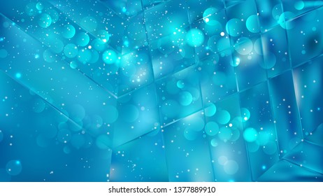 Abstract Blue Blurred Bokeh Background