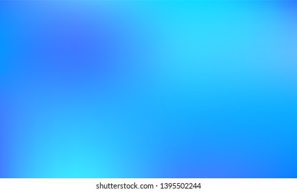 Abstract blue blurred gradient mesh background in bright colors. Colorful smooth banner template. Easy editable soft colored vector illustration in EPS10 without transparency.