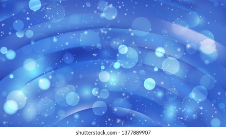 Abstract Blue Blurred Lights Background Vector