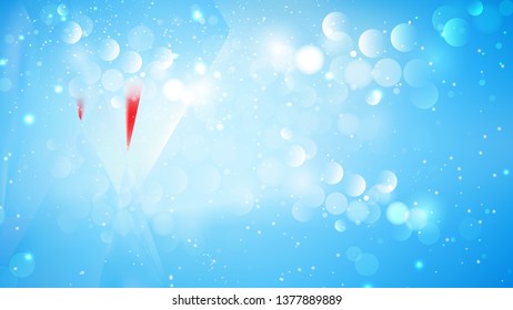 Abstract Blue Blurry Lights Background Image