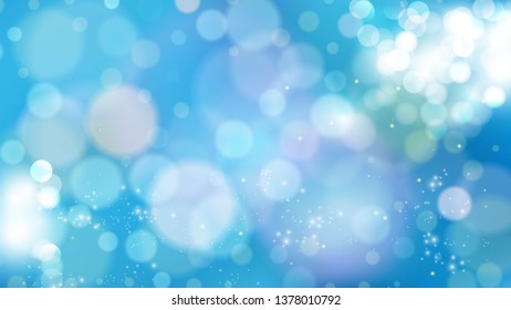 Abstract Blue Blurry Lights Background