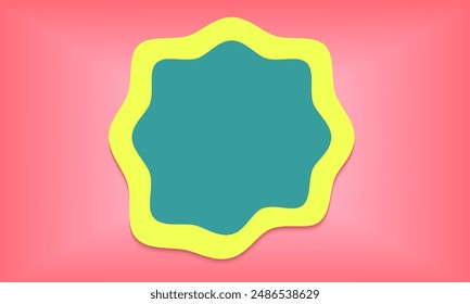 abstract blue board with wavy yellow lines on pink gradient background. Canvas for painting. canvas banner template. presentation banner. vector design for design brochure, website, flyer, advertise
