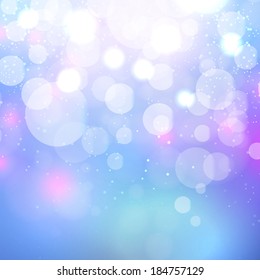 Abstract Blue Bokeh Background