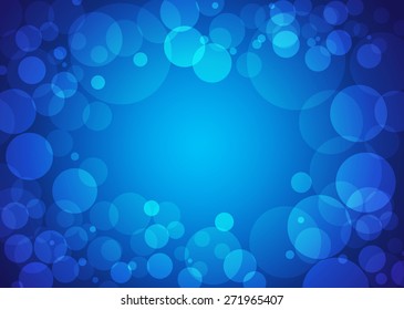 Abstract blue bokeh background