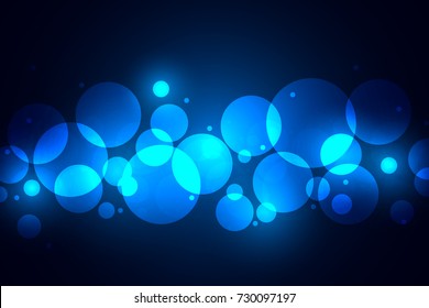 Abstract blue bokeh background