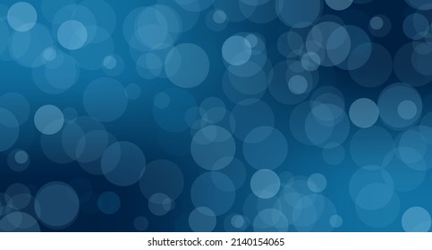 Abstract blue bokeh background. Blue abstract and blurred background. Vector illustration