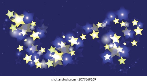 Abstract blue bokeh background with defocused circles and glitter. Decoration element for Christmas and New Year holidays, greeting cards, web banners, posters - Vector illustration