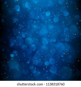 Abstract blue bokeh background. EPS 10
