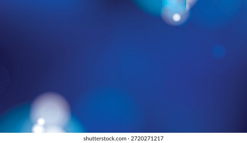 Fondo bokeh azul Abstractas con luces circulares suaves y Gradientes de color liso, perfecto para diseños digitales modernos, presentaciones de tecnología o conceptos soñadores serenos