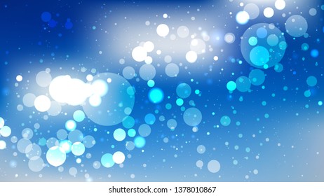 Abstract Blue Bokeh Background Illustrator