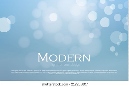 Abstract blue bokeh background. Merry Christmas. Vector illustration