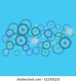 Abstract blue bokeh background. Merry Christmas. Vector illustration