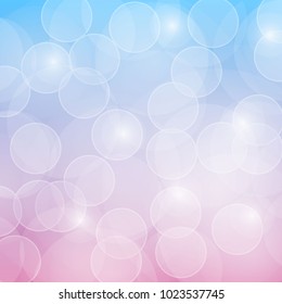 Abstract blue bokeh background. Vector illustration.