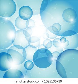 Abstract blue bokeh background. Vector illustration.