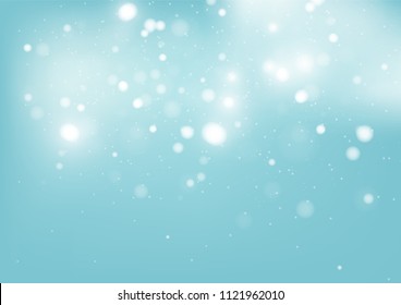Abstract blue bokeh background. Vector illustration