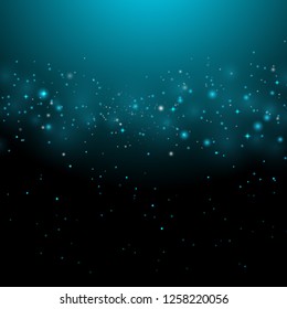 Abstract blue bokeh background, vector illustration