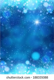 abstract blue bokeh background. Vector illustration